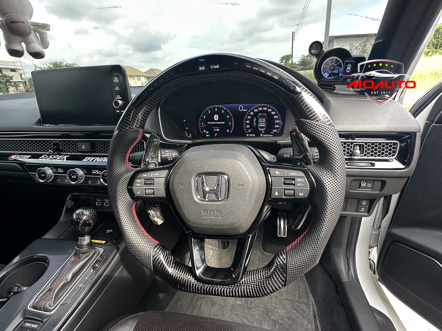 พวงมาลัย LED คาร์บอนแท้ CIVIC FE