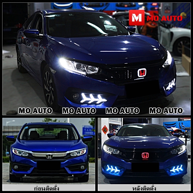 H แดง ดำ แดงดำ LED หน้าหลัง CIVIC FC/FK/MC 2019