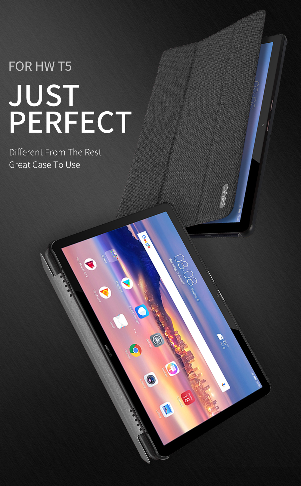 Case Huawei MediaPad T5 / Pre-Order * DUXDUCIS Smart Phone ทำจากหนัง PU สังเคราะห์คุณภาพสูงพร้อมฝาหลังพีซี *