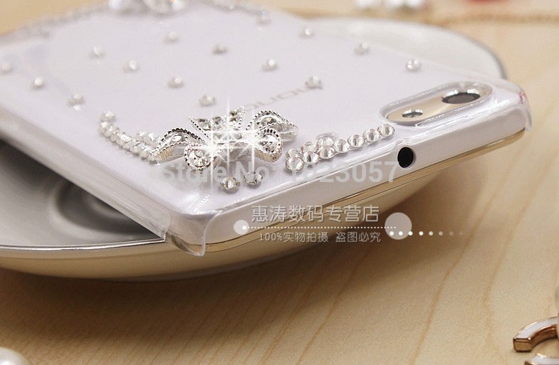 Case Huawei G-Play Mini / Pre-order * ตกแต่งด้วย Rhinestone และส่องแสง Camellia, ประกายและดีลักซ์ *
