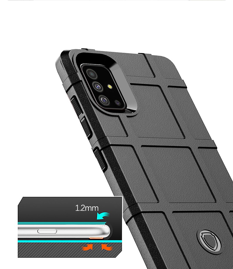 Case Samsung Galaxy A71 / Pre-order * เคสกันกระแทกที่มีความทนทานตารางสี่เหลี่ยมเนื้อ TPU *