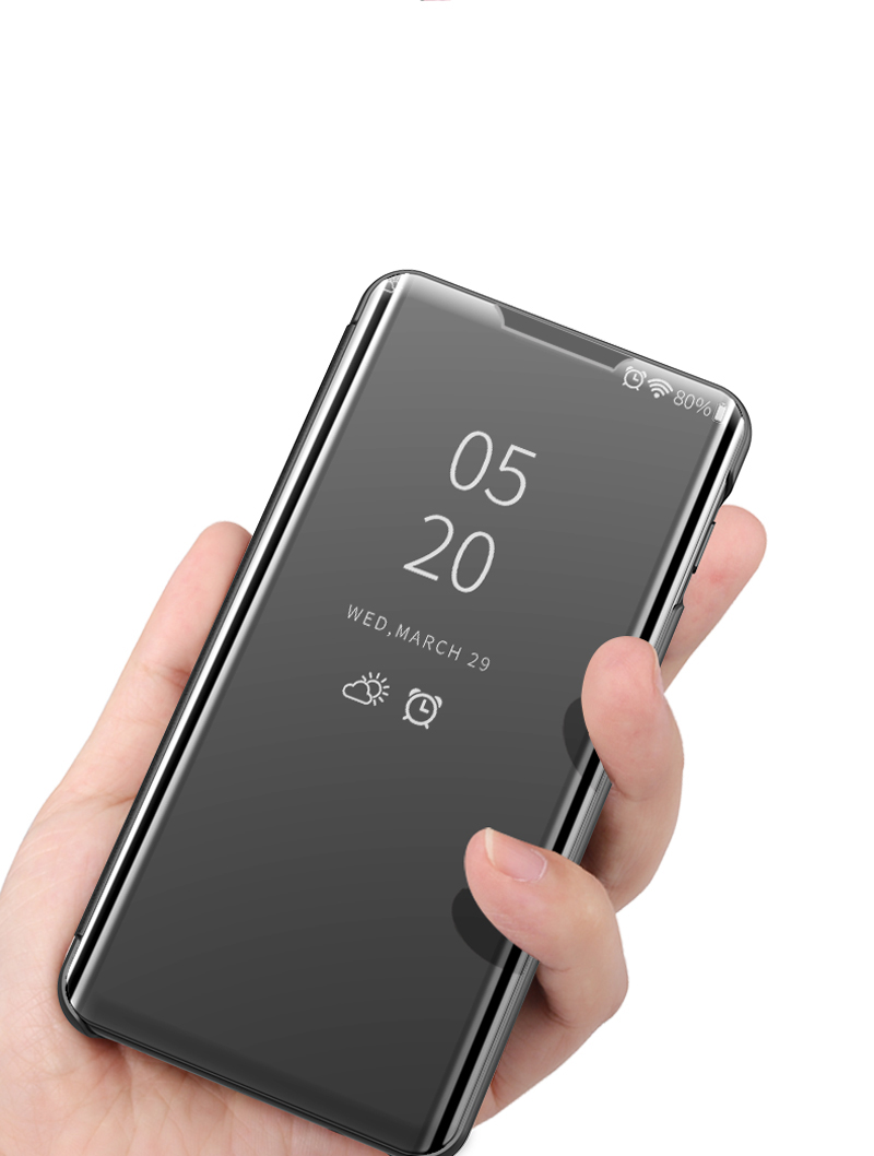 Case OPPO Reno 2 / พรีออเดอร์ * เคสปกกระจกผิวดูหน้าต่างซองหนัง ทำจากวัสดุหนัง PC + PU *