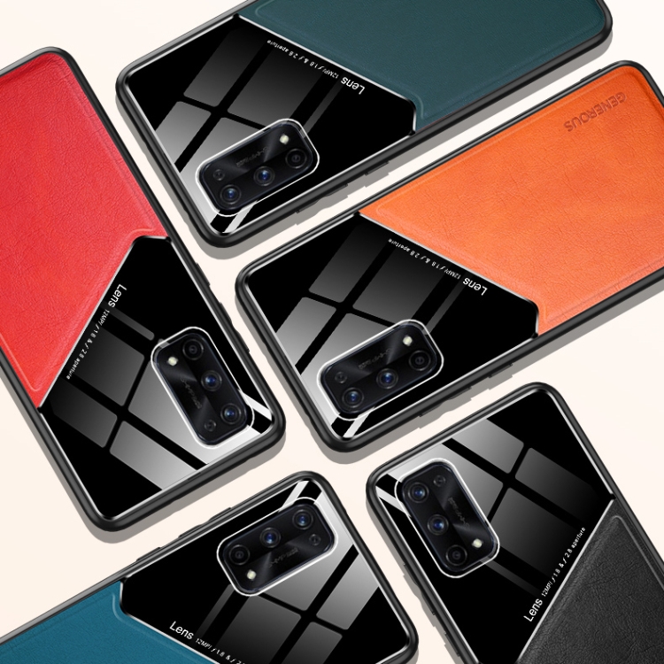 Case Realme X7 Pro / X7 Pro 5G # Pre-Order * เคสหนัง + เคสป้องกันแก้วอินทรีย์พร้อมแผ่นเหล็ก *