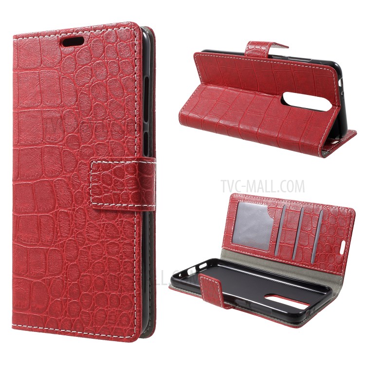 Case Nokia 5.1 Plus / Pre-order * เคสกระเป๋าสตางค์ PU หนังจระเข้ *
