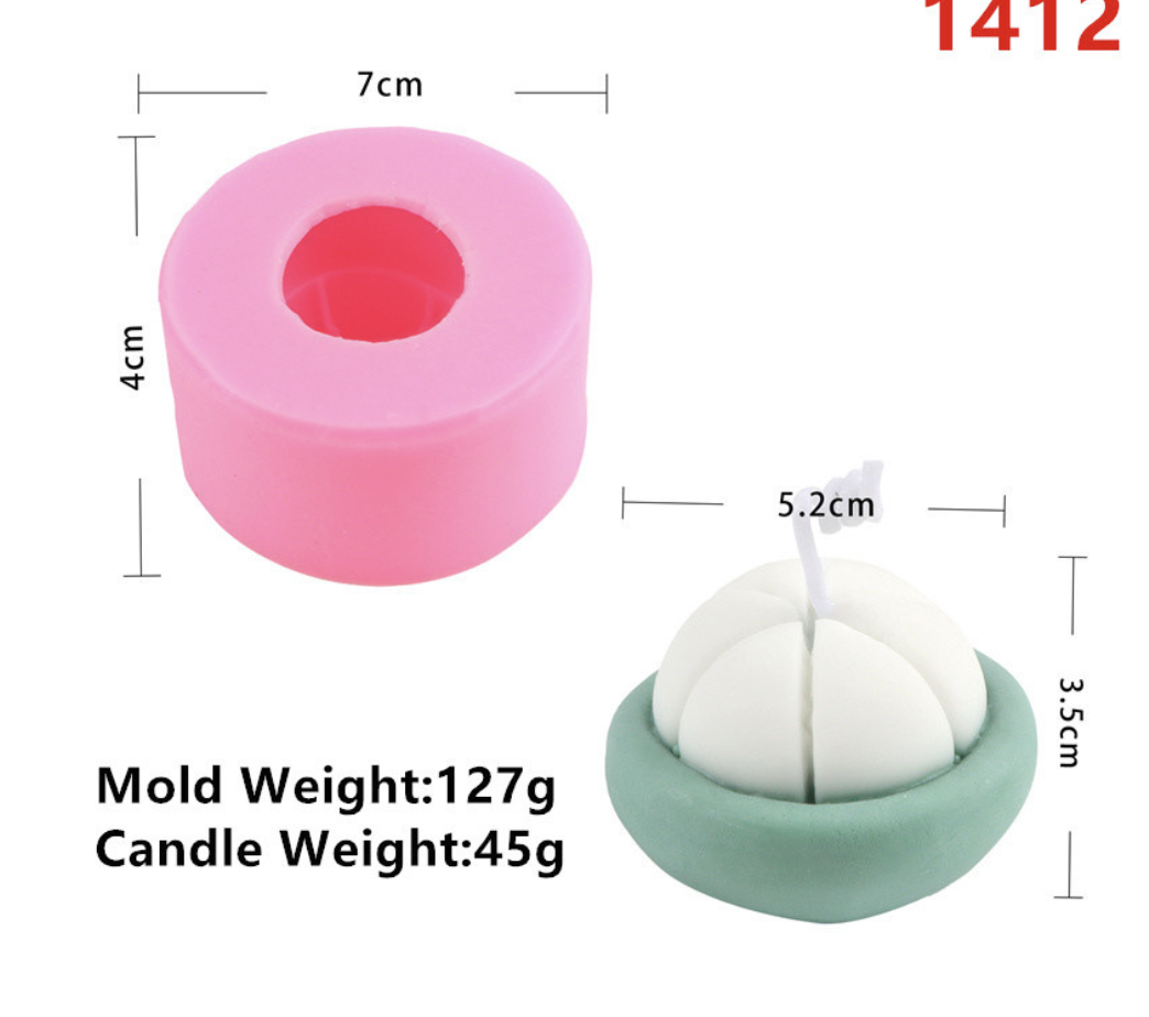 แม่พิมพ์ซิลิโคน มังคุด 50g นำเข้า 1 ชิ้น 5.2*3.5 cm 005461