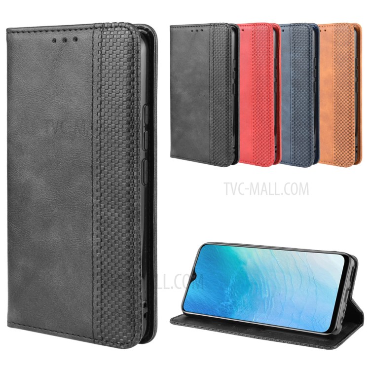 Case Vivo Y19 / Pre-Order * เคสซองหนังสไตล์วินเทจ หนัง PU สไตล์วินเทจหรูหราและมอบความรู้สึกมือที่ละเอียดอ่อน *