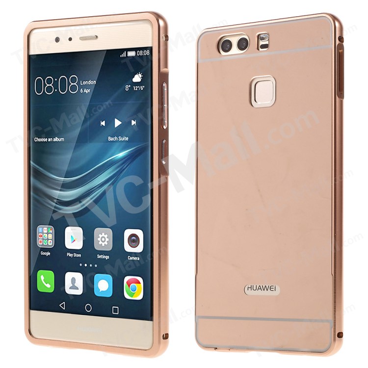 Case Huawei P9 / Pre-order * กรอบกันชนโลหะ+ ปก PC พื้นผิวเหมือนกระจก *