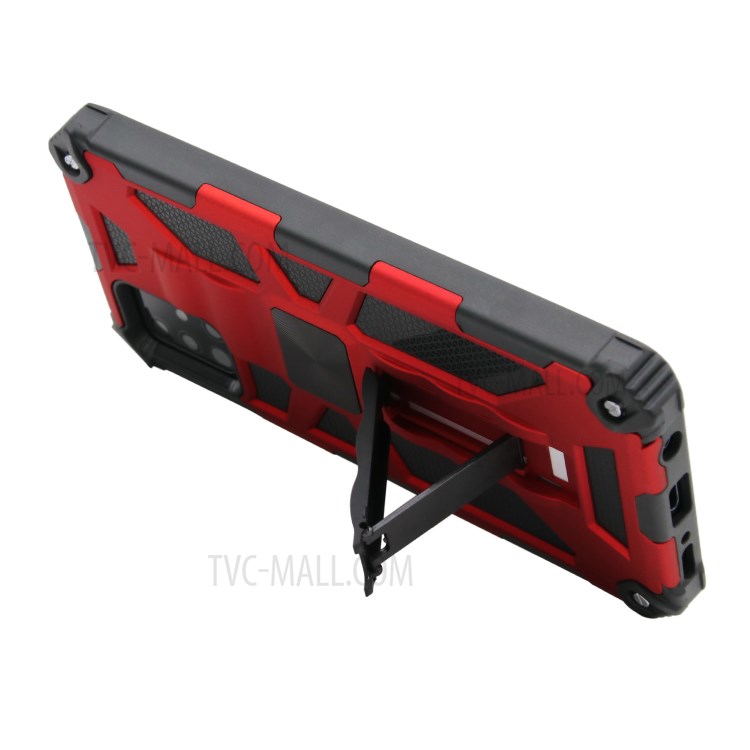 Case Samsung Galaxy A71 / พร้อมส่ง * เคสไฮบริดขาเกราะพีซี TPU กับโลหะแผ่นแม่เหล็ก สร้างด้วยวัสดุพลาสติกและ TPU มีการป้องกันสองชั้น - สีดำ *