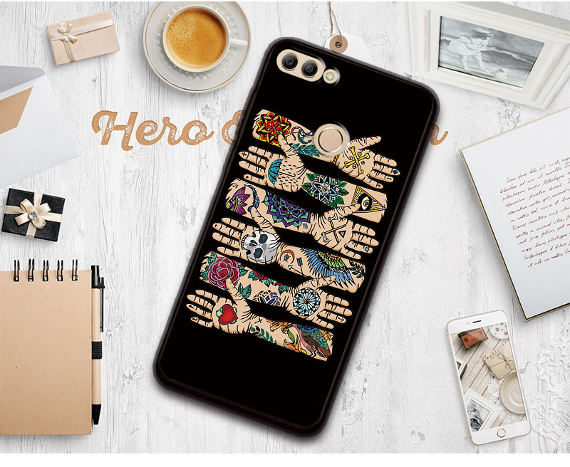 Case Huawei Y9 / Pre-order * 3Dปกคลุมสำหรับหัวเว่ยY9 2018ดอกไม้ซิลิโคนอ่อนนุ่ม *