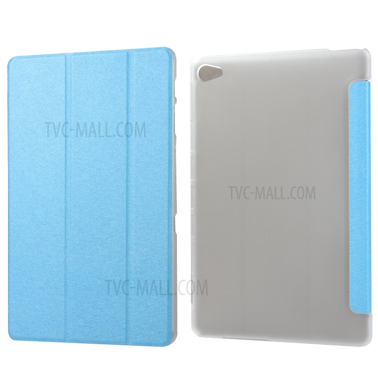 Case Huawei MediaPad M5 Lite 10' / Pre-order * เคสผ้าไหมเนื้อหนัง PU เปลือกสไตล์ที่หรูหรา 3 - พับ *