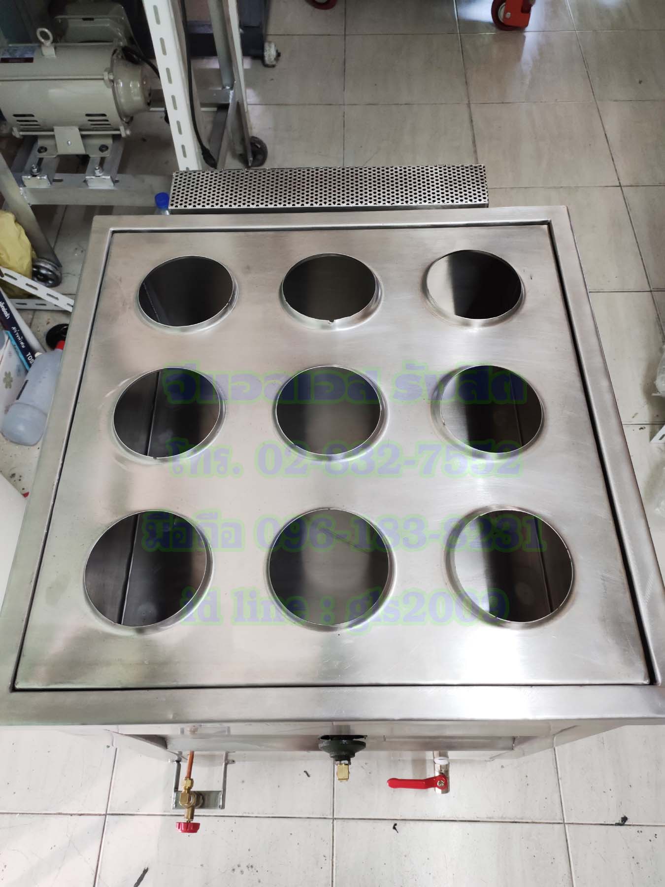 ตู้นึ่งติ่มซำแก๊ส9เข่ง