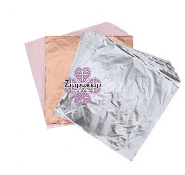 ทองคำเปลว สีเงิน 5 แผ่น 005995