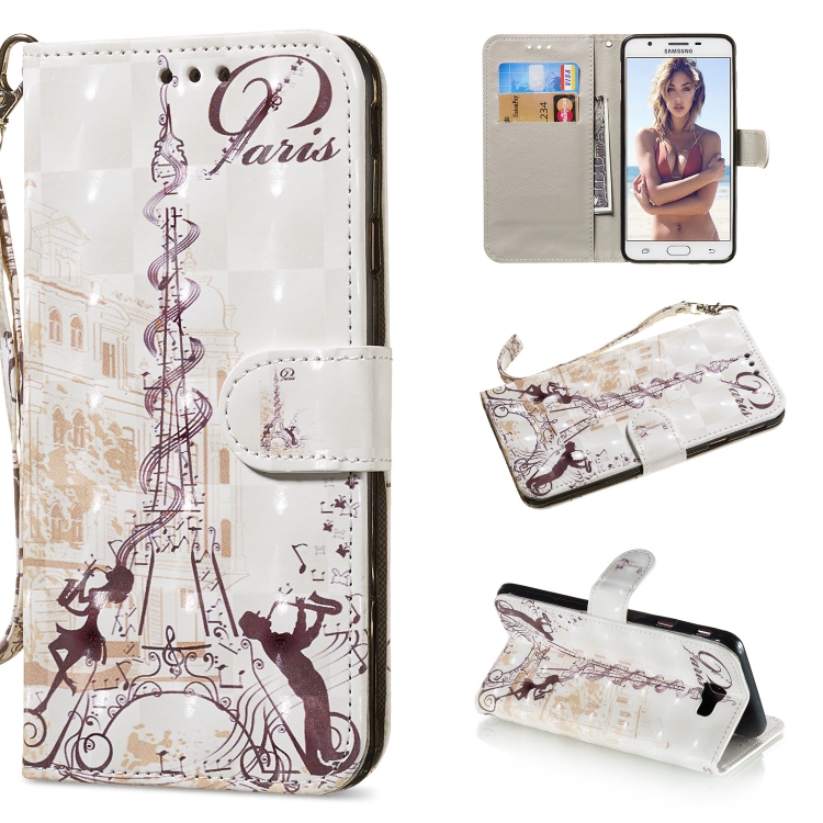 Case Samsung Galaxy J5 Prime # Pre-Order * รูปแบบภาพวาด 3 มิติการวาดภาพสีและช่องเสียบการ์ดและกระเป๋าสตางค์ *