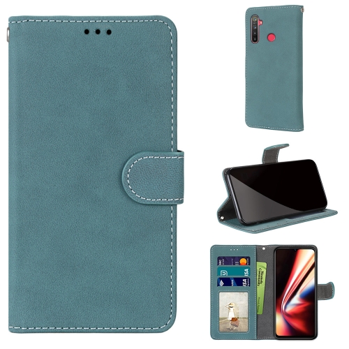 Case Realme 6i # Pre-Order * Retro Frosted Horizontal Flip PU Leather Case พร้อมที่วางและช่องเสียบการ์ดและกระเป๋าสตางค์และกรอบรูป *