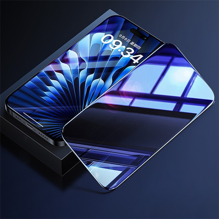 กระจกกันรอย iPhone 15 Pro Max # Pre-order * BENKS King Kong Series Anti-peeping ป้องกันหน้าจอ Corning Gorilla Glass ฟิล์มคลุมทั้งหมด *