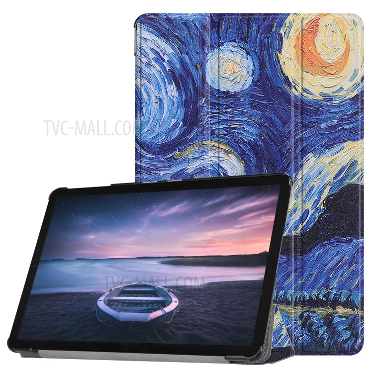 Case Samsung Galaxy Tab S4 / Pre-order * รูปแบบการพิมพ์ 3-พับ ยืนหนังสมาร์ท ฟังก์ชั่นปลุก / นอนหลับอัจฉริยะ *