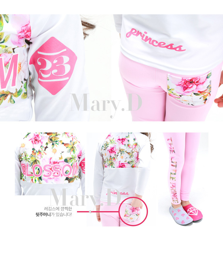 ชุดว่ายน้ำ ลายดอกชมพู ไซส์ 3XL-4XL