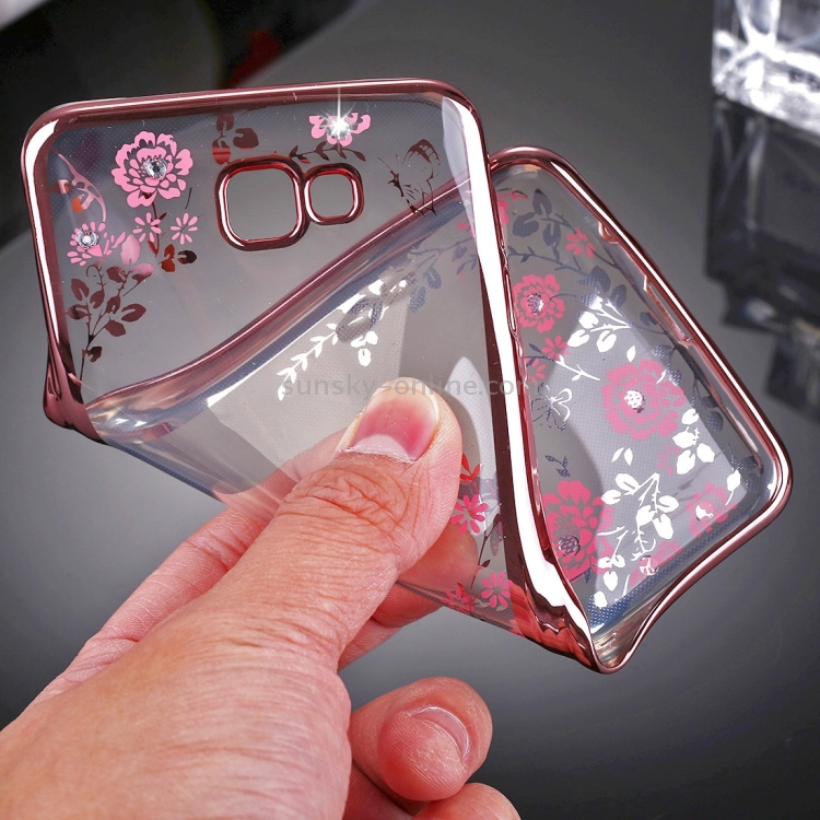 Case Samsung Galaxy J5 Prime # Pre-Order * ดอกไม้รูปแบบเพชรห่อหุ้มด้วยไฟฟ้าเคส TPU แบบอ่อนนุ่มป้องกัน *