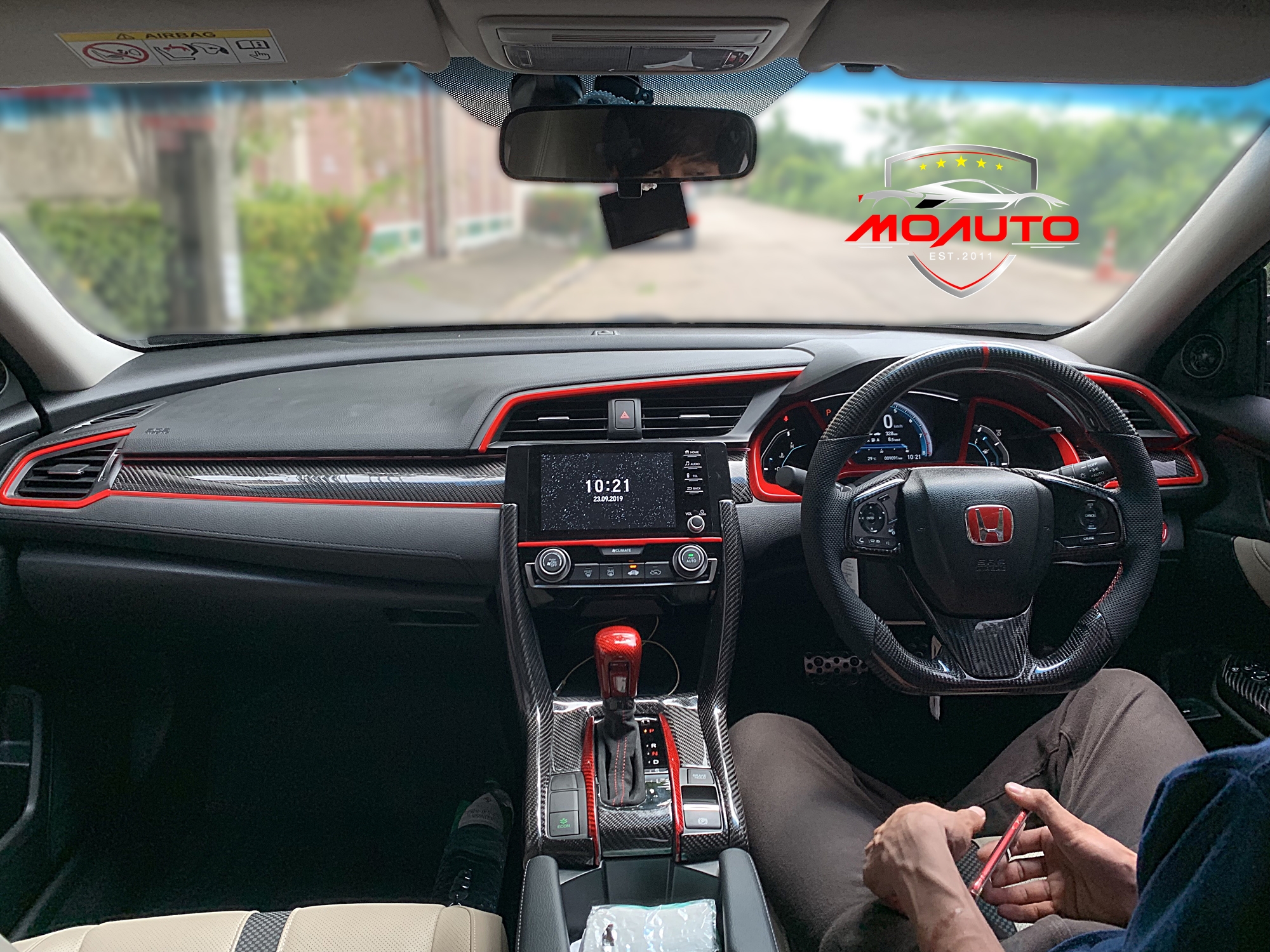 คอนโซลหน้าคาร์บอนแท้ CIVIC FC / FK 2016-2021