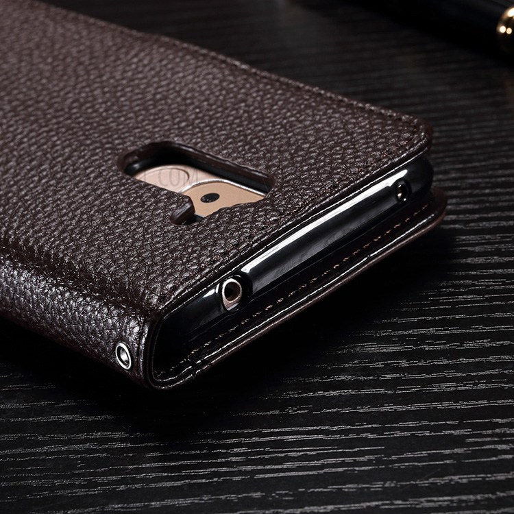 Case Huawei GR5 2017/ Pre-orde * เคสผิวลิ้นจี่ สไตล์พลิก Folio กับเข็มกลัดแม่เหล็ก *