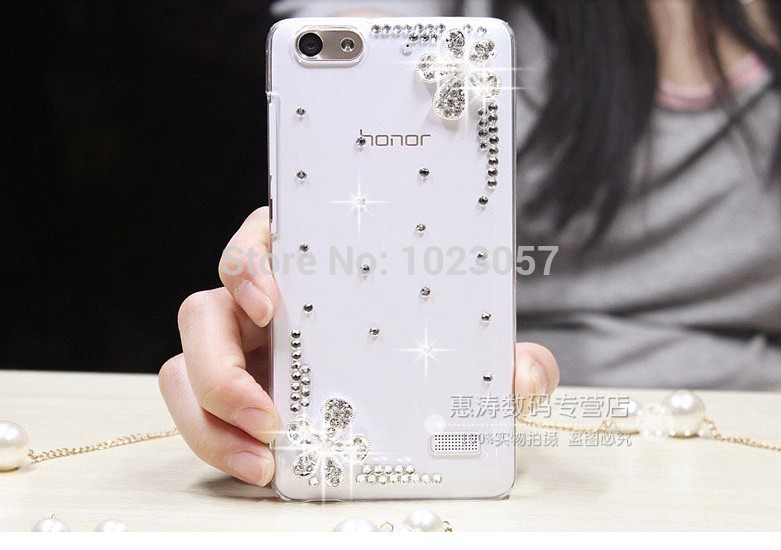 Case Huawei G-Play Mini / Pre-order * ตกแต่งด้วย Rhinestone และส่องแสง Camellia, ประกายและดีลักซ์ *