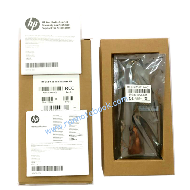 ตัวแปลง สายแปลง USB Type C เป็น VGA ยี่ห้อ HP ของแท้ รับประกันศูนย์ HP 1 ปี USB C to VGA ราคาพิเศษ