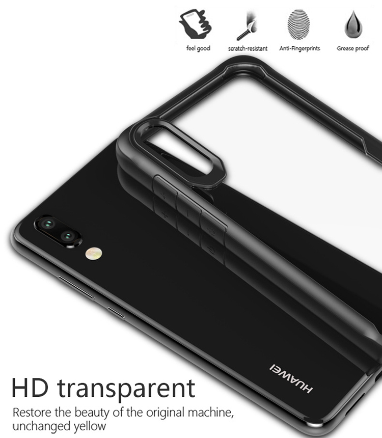 Case Huawei P20 Pro / Pre-order * เบาะรองมุม 4 มุม พลาสติก + ยืดหยุ่น TPU ขอบ *