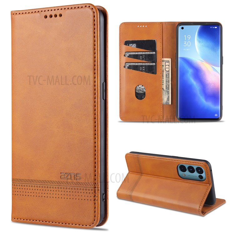 Case OPPO Reno 5 Pro / Reno 5 Pro 5G # Pre-Order * AZNS ซองใส่หนังแบบดูดอัตโนมัติ ช่องใส่การ์ดกระเป๋าสตางค์และกระเป๋าที่ซ่อนอยู่ *