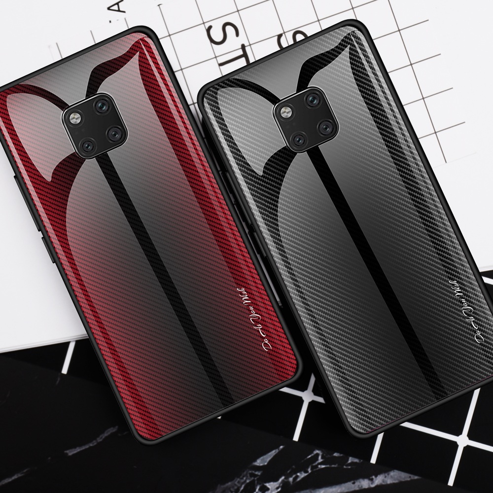 Case Huawei Mate 20 Pro / Pre-Order * เคสพื้นผิวกระจกปกหลัง + ขอบ TPU นุ่มป้องกันการตกและทนต่อแรงกระแทก *