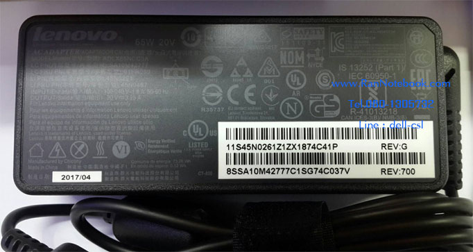 Adapter Lenovo ThinkBook 13s T460 แท้ศูนย์ 20V