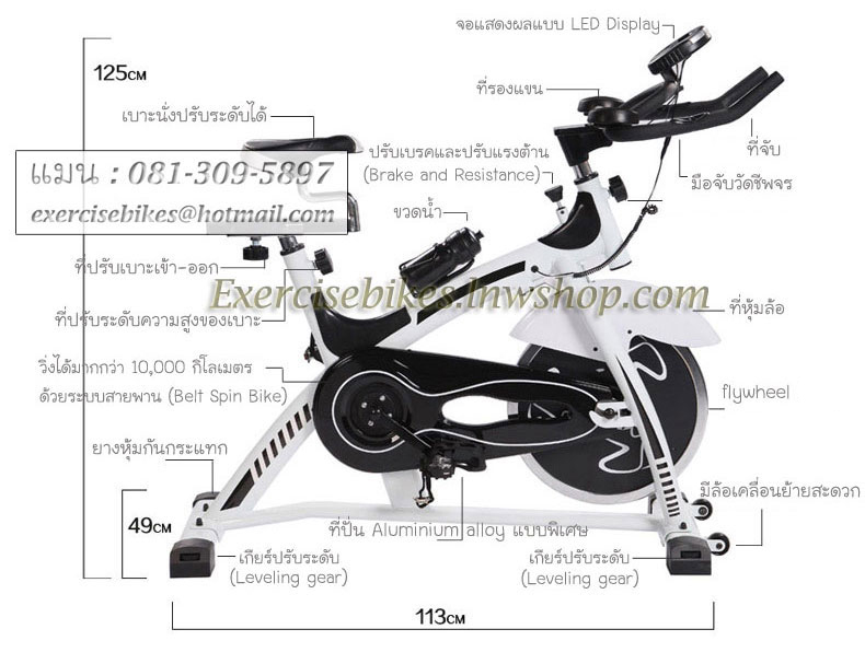 ส่วนประกอบ spin bike