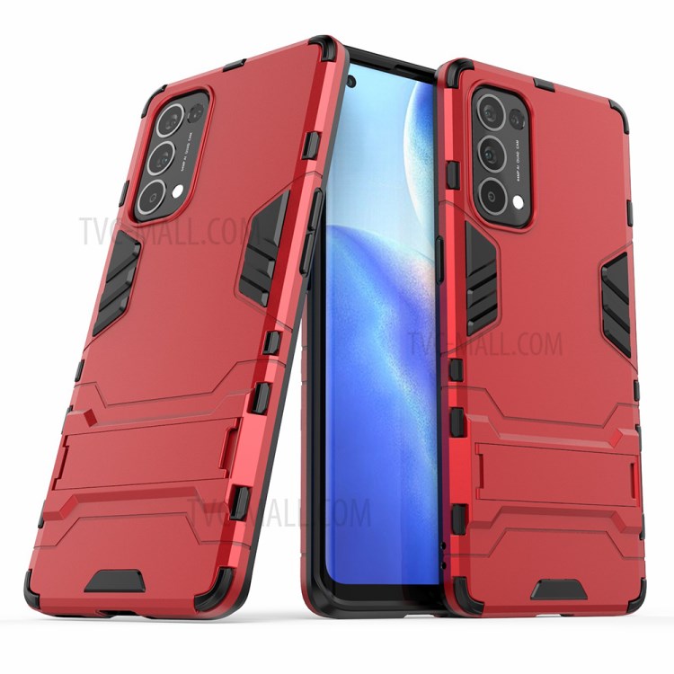 Case OPPO Reno5 Pro / Reno5 Pro 5G # Pre-Order * เคส 2 in 1 Kickstand Plastic + TPU Hybrid Cover *