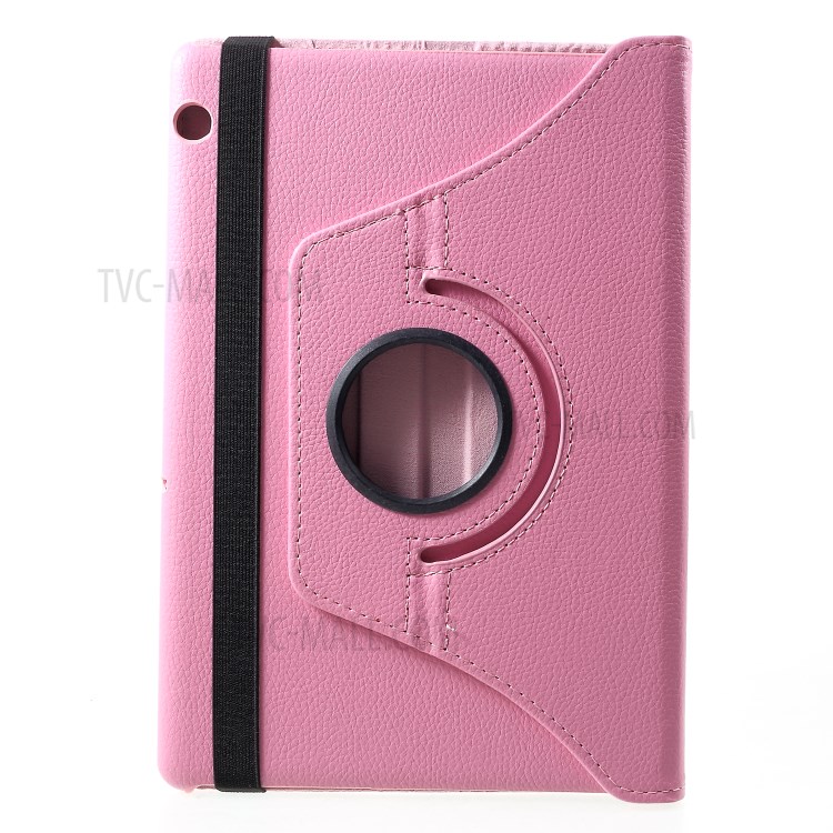 Case Huawei MediaPad T5 / Pre-Order * เคสผิวหนังลิ้นจี่พร้อมแท่นหมุน 360 องศา *