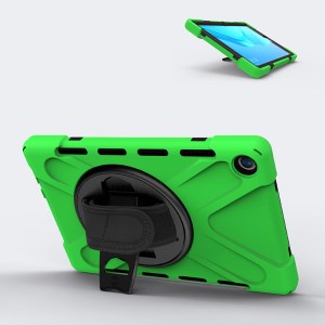 Case Huawei MediaPad M5 Pro / Pre-Order * เคสขาตั้งแบบหมุนได้ 360 องศา PC + เคสซิลิโคน Combo พร้อมสายคล้องมือ *