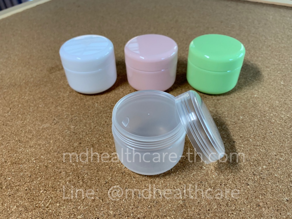 กระปุกครีม กระปุกครีมพลาสติก 20กรัม (10ชิ้น/ชิ้นละ5บาท)