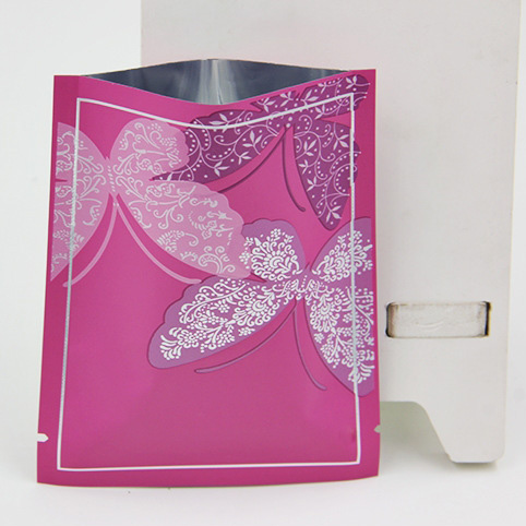 ซองฟอยล์สีชมพูลายผีเสื้อ 11x15 cm. 100 ชิ้น