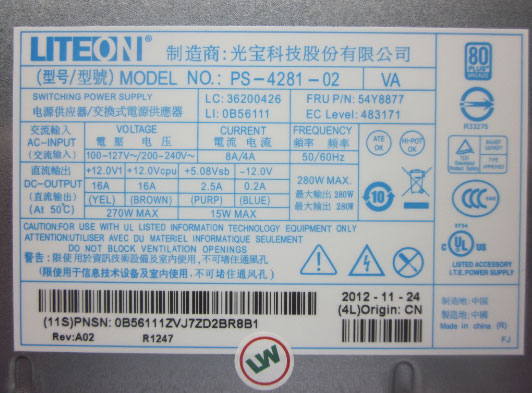 ใหม่ Power Supply Lenovo Edge 92 Desktop 280W 14pin PSU Lenovo PS-4281-02 FSP280-EPA