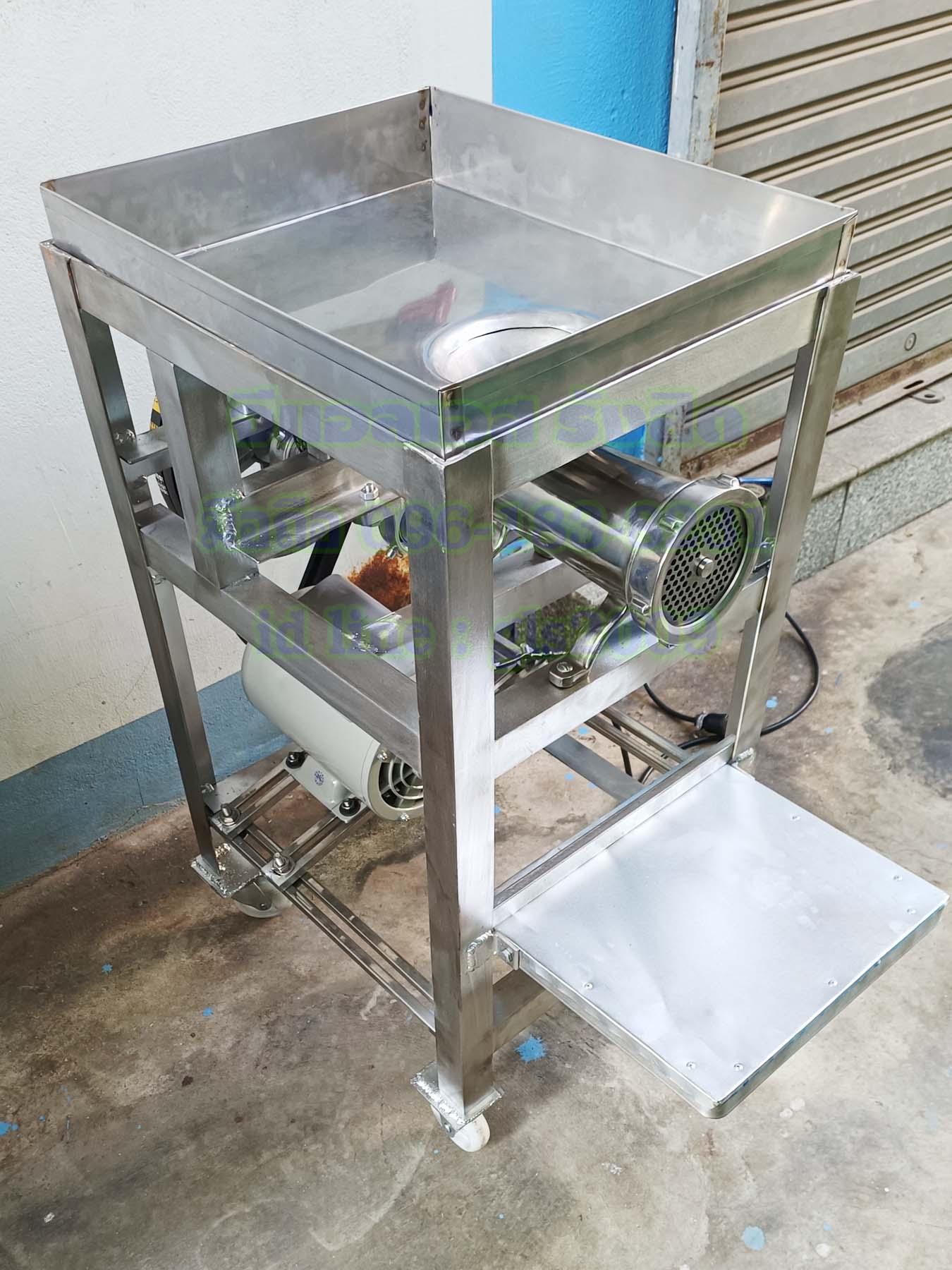 เครื่องบดหมูสแตนเลสเบอร์32 โครงสแตนเลสฉาก