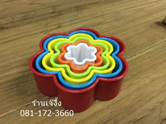 CK049 ที่ตัดคุกกี้ รูปดอกไม้ 5 ชิ้นต่อชุด ** สีอาจแตกต่างจากภาพ***
