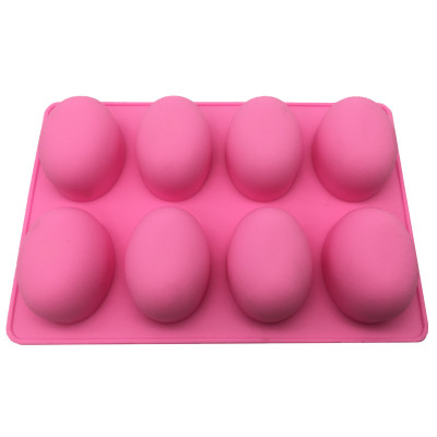 แม่พิมพ์ซิลิโคนวงรีไข่ 55g 8 ช่อง 006333