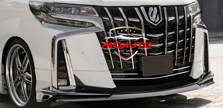 คิ้วกระจังหน้าล่างสแตนเลท ALPHARD MC