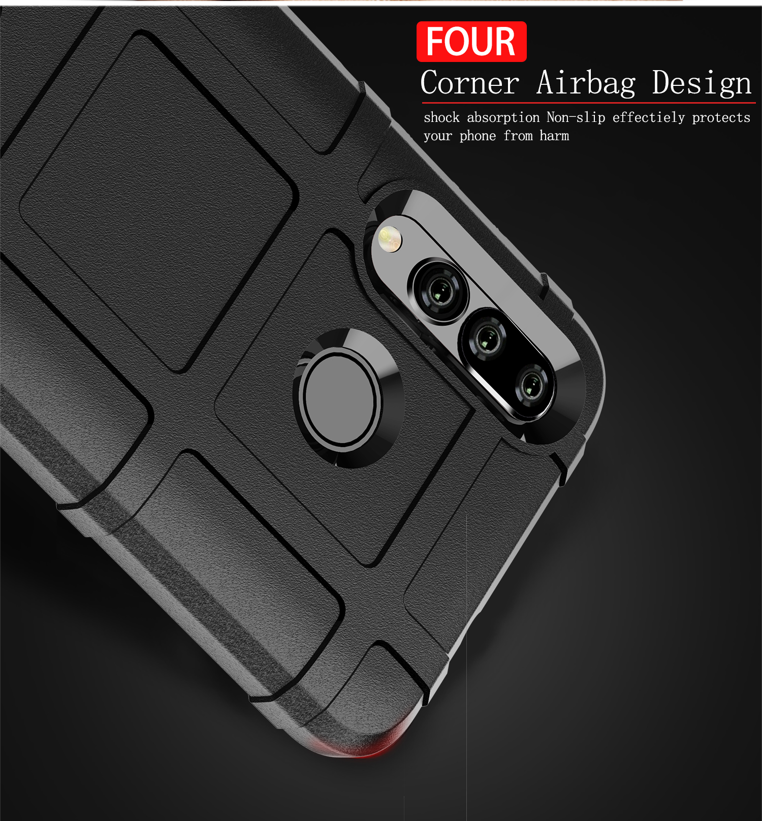 Case Huawei Nova 4 / Pre-Order * ป้องกันการกระแทกตาราง พื้นผิวสี่เหลี่ยมจัตุรัส *