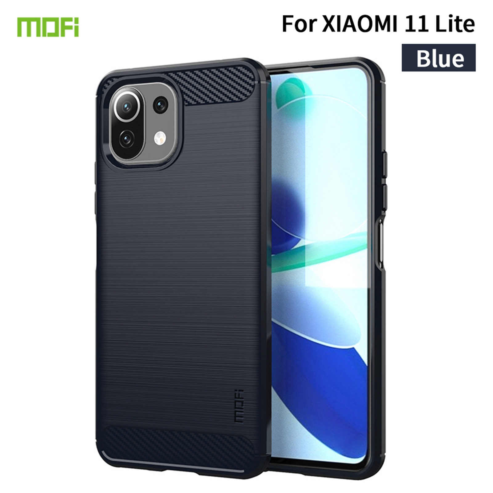 Case Xiaomi 11 Lite 5G # Pre-Order * MOFI คาร์บอนไฟเบอร์ Brushed Soft TPU Cover *