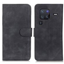 Case Vivo X80 Pro # Pre-orde * KHAZNEH เคสหนัง PU สไตล์วินเทจให้ความรู้สึกถึงมือที่ละเอียดอ่อนและรูปลักษณ์ที่หรูหรา *