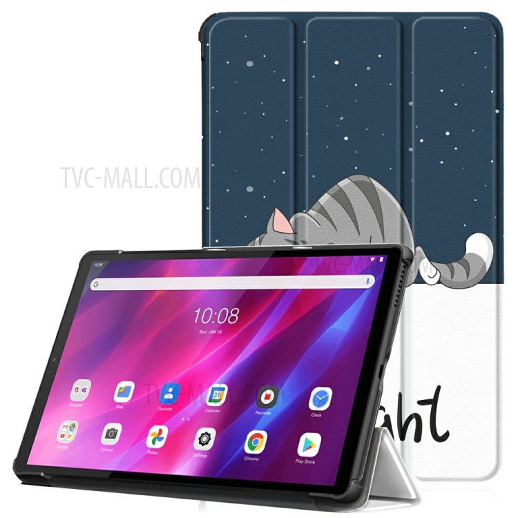 Case Lenovo Tab K10 # Pre-order * เคสหนัง PU แบบบางพิเศษและพีซีสมาร์ทฝาครอบป้องกันพร้อม Auto Sleep / Wake *