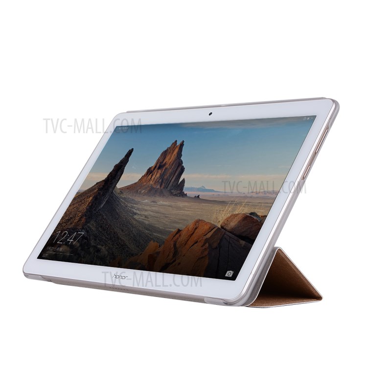 Case Huawei MediaPad T3 10 / Pre-order * เคสเนื้อผ้าไหม PU ด้านหน้า + โปร่งด้านหลัง PC *