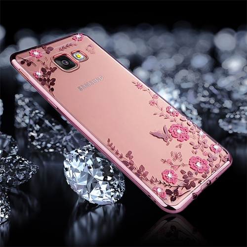 Case Samsung Galaxy J5 Prime # Pre-Order * ดอกไม้รูปแบบเพชรห่อหุ้มด้วยไฟฟ้าเคส TPU แบบอ่อนนุ่มป้องกัน *