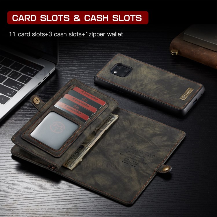 Case Huawei Mate 20 Pro / Pre-order * CASEME ปกหนังแยกกระเป๋าซิปอเนกประสงค์ 2-in-1 สไตล์ย้อนยุค *