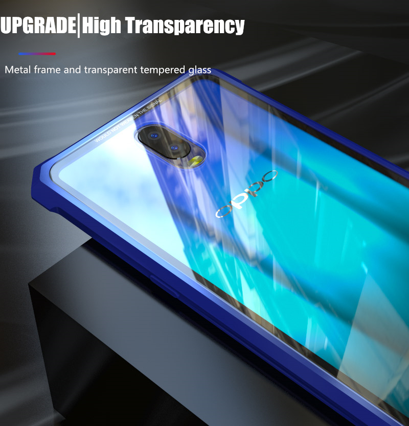 Case OPPO R17 Pro / Pre-Order * เคสกรอบโลหะอลูมิเนียม + กระจกนิรภัยปกหลัง *