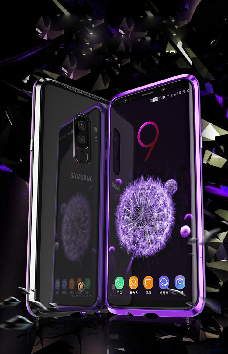 Case Samsung Galaxy S9 Plus # Pre-Order * เคสถอดได้กรอบโลหะแม่เหล็ก + กระจกปกหลังไฮบริด *